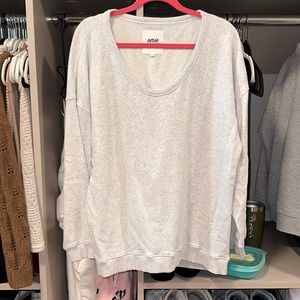 Aerie Oversized Heather Grey Crewneck